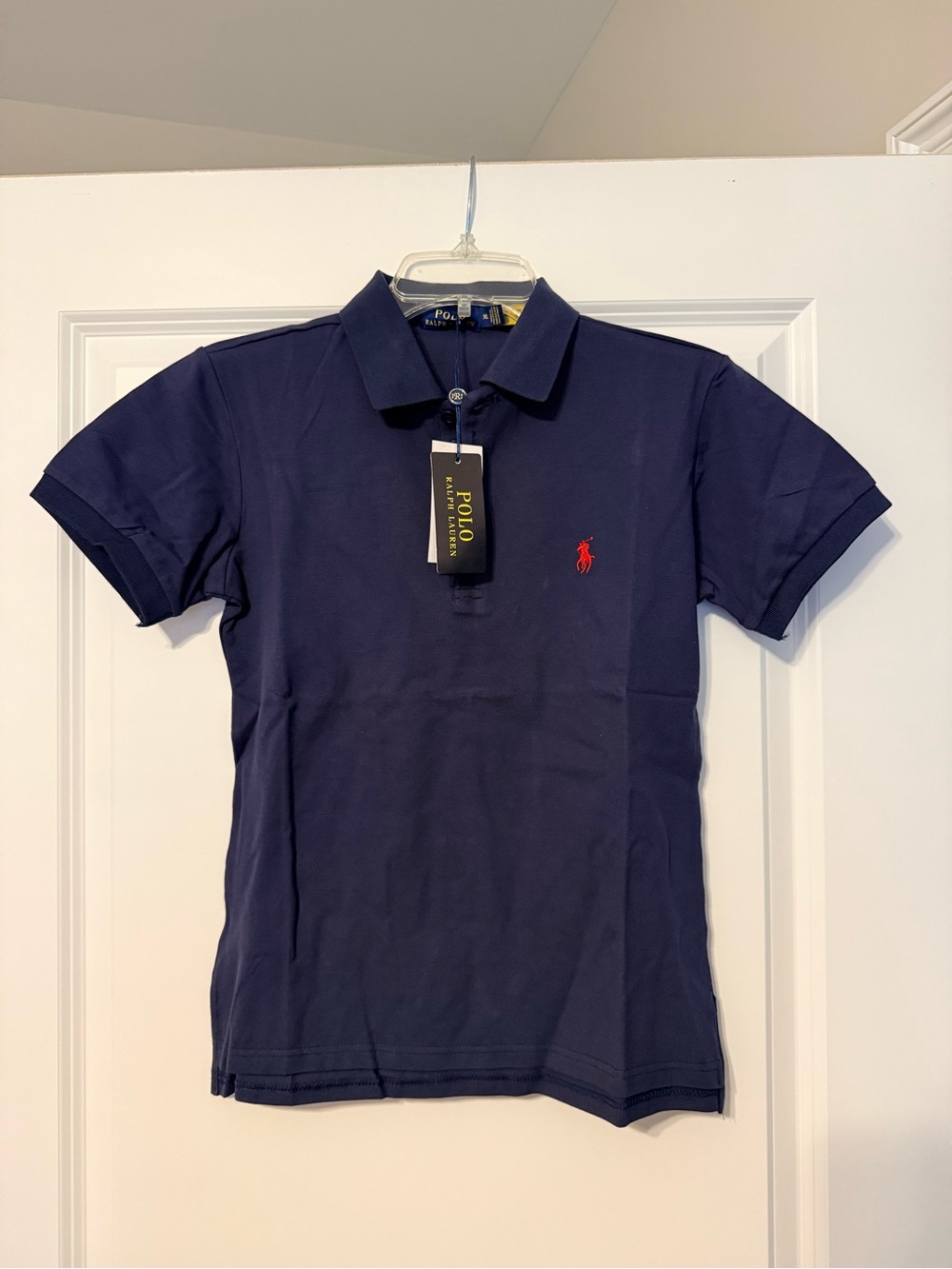 Ralph Lauren Kids Navy Polo with Red Pony Embroidery